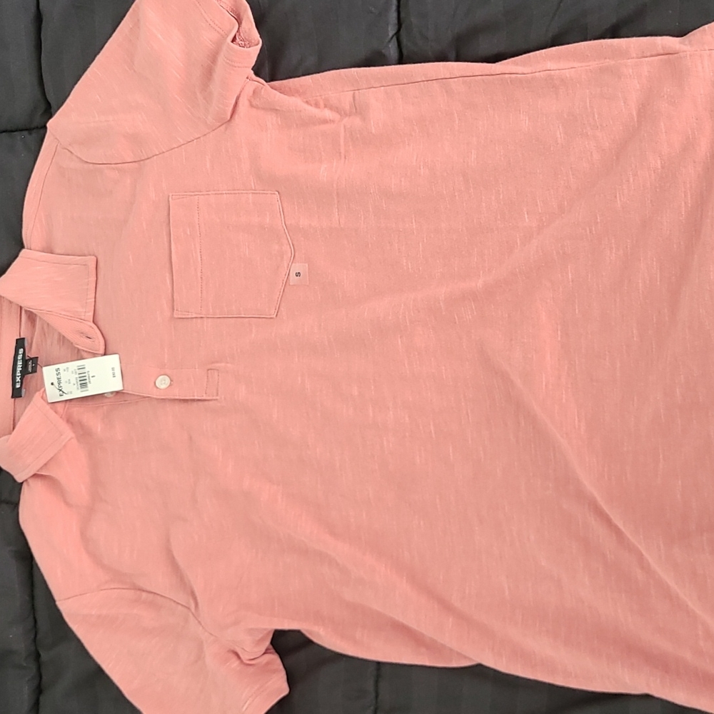 Express Salmon Men's Polo Shirt. Size Small. New with tags.